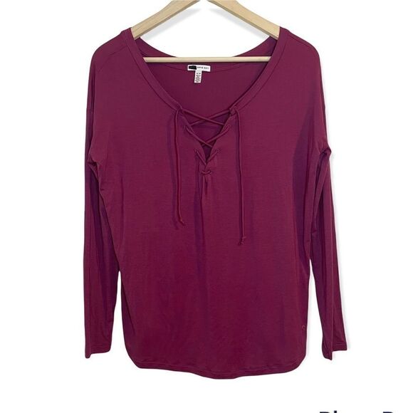 PINK Victoria's Secret Tops - PINK Victoria’s Secret oversized pink Lace-up Top XS